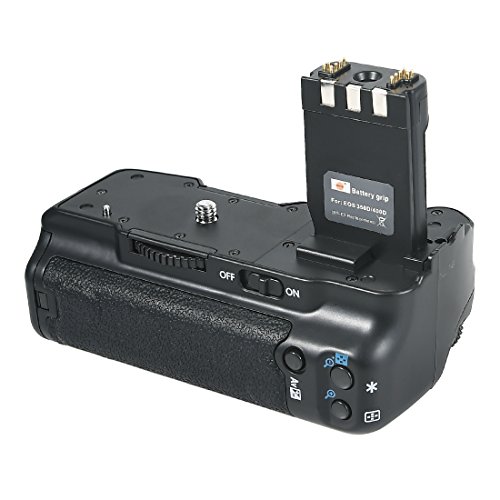 DSTE Multi-Puissance Vertical Batterie Poign  e Titulaire pour Canon EOS 350D 400D DSLR Cam  ra comme BG-E3 avec 2-pack NB-2LH