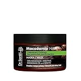 El aceite de macadamia suaviza el cabello y penetra en el tallo del pelo, restaurando la capa lípida. Cubre el cabello con un capa imperceptible y además, fortalece el cabello y lo protege contra los factores ambientales negativos.