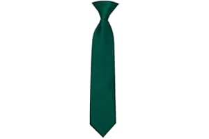 TIES R US Pre Tied Bottle Green Satin Boys Tie Age 4-7
