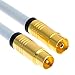 Produktbild Maxx 15m HD Antennen Kabel 135 dB Koaxial Stecker/Buchse VERGOLDET TV Koax Fernseher + Radio 4K Digital (15m, Weiß)