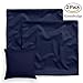 Produktbild amato Home Kissenbezüge Doppelpack 2er Set Bettwäsche Kopfkissen-Bezüge Kissenhüllen Kissenbezug Kissen Sofakissen Bett Deko Dunkelblau 50x50 cm 100% Baumwolle Cotton (50 x 50 cm, Dunkelblau)
