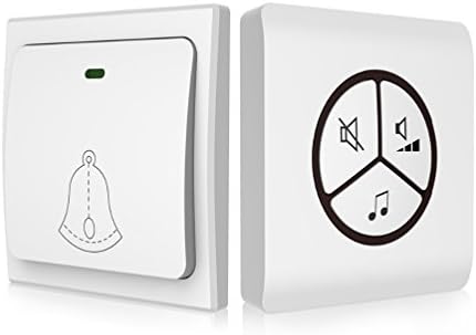 Wireless Doorbell IPX7 Waterproof 300M Range 25 Melodies To Choose 3-Level Volume And LED Flash For Home Office Hotel