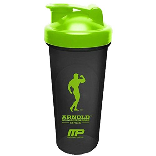 ARNOLD SCHWARZENEGGER SERIES ARNOLD BOTTLE GREEN 740ml 25oz SHAKER WITH GREEN LID AND BLACK BASE BIG LOGO ON THE FRONT