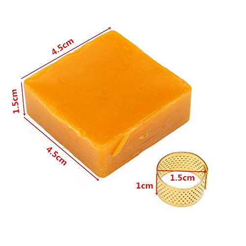 Leder Nähen Set,Drillpro 14 PCS Lederhandwerk Handnähen Kit Handgeräte Nähenset,Ahle Thread Fingerhut Gewachst für Handgemachte Lederwaren DIY Werkzeug Set Kit - 3