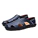 Produktbild Xing Lin Leder Andalen Sommer Leder Sandalen Schuhe Schuhe Für Männer Männer Faule Menschen Fahren Jugend Schuhe Atmungsaktiv Männer Weichen Boden Schuhe, 43,170 Tide Blau Ausgesetzt