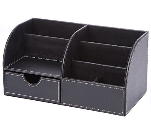 Preisvergleich Produktbild westeng Staufächer Multifunktions PU Leder Office Schreibtisch Organizer, Office Desktop Stifthalter Business Stationery Leder Aufbewahrungsboxen