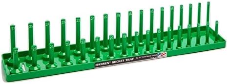 HansenGlobal Hansen 1203 1/2" Drive Standard Regular & Deep Socket Holder - Green