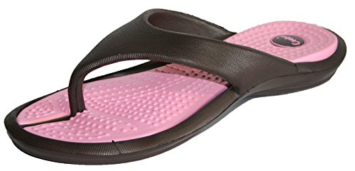 Preisvergleich Produktbild Coolers EVA Zehentrenner Damen Zehentrenner Pool Schuhe Sandalen - Braun, 41