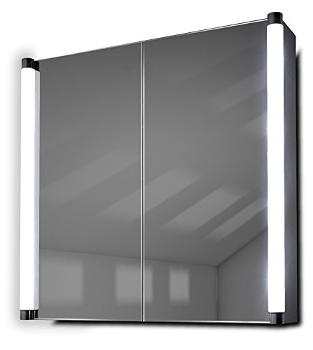 Diamond X Collection Armoire De Toilette Lumineux LED, Antibuée, Capteur, Rasoir K317 Chika