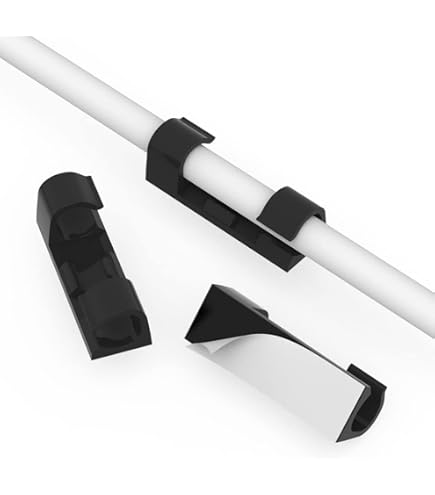 Vinabo 10 stuks zelfklevende kabelclips, kabelbeheer, kabelhouder, organizer voor kabelbeheer, voor tv, pc, laptop, ethernetkabel, bureau, huis, kantoor, wit Vinabo 10 stuks zelfklevende kabelclips, kabelbeheer, kabelhouder, organizer voor kabelbeheer, voor tv, pc, laptop, ethernetkabel, bureau, huis, kantoor, wit