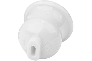 SELGURFOS Jaula de Castidad para Hombre con 4 Mosquetones y Cierres Invisibles Jaula de Castidad de Resina Transpirable para Hombre SM Fetish Bondage Juguete Sexual para Entrenamiento del Pene (White-S)