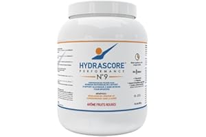 Hydrascore N°9 - Fruits Rouges Pot 800 g - Boisson Isotonique Energétique pour Sportifs - Running, Vélo, Trail, Triathlon - Poudre Énergisante & Hydratante - Électrolytes Hydratation & BCAA - H1007