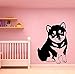 Produktbild Muraon 43,3 cm * 60 cm Tierhund HUSKY PUPPY Art Label, PVC Dekorative Wandaufkleber