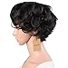 MapofBeauty 30cm/ 12 inch Elderly Curly Short Curly Fashion Wigs(Black)