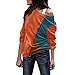 Produktbild Langarm Bluse Bluelucon, Damen Casual Farbblock T-Shirt Asymmetrischer Langarmshirt Tops Sweatshirt Patchwork Tunika Top Pullover Oberteil