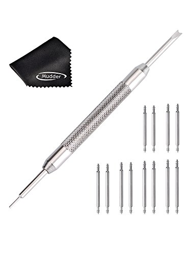 Spring Bar Tool with 6 Pairs of Strap Pins and Cleaning Cloth for Watch Strap Bands