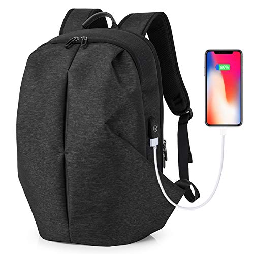 Tocode Sac à Dos pour Ordinateur Portable Anti-vol étanche College Sac à Dos avec Port de Charge USB Convient 15,6 Pouces