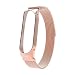 Produktbild MuSheng Armband for XiaoMi Mi Band 3, Magnetisch Edelstahl Uhrenband Premium Luxus Schnalle Band Schlaufe Strap für XiaoMi Mi Band 3 (Roségold)