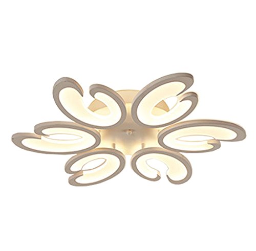 Preisvergleich Produktbild QQBL Warme Schlafzimmer Lampe Wohnzimmerbeleuchtung Atmosphäre Moderne Minimalistische Kreative Persönlichkeit Kunst LED Acryl 42W 6 Kopf Deckenlampe,Steplessdimming