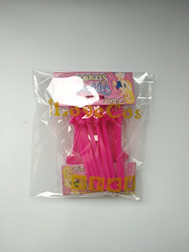 iLoveCos Hen Night Willy Penis Cocktail Strohhalme Hen Party Zubehör Trinkhalme Saugen Strohhalme heiß Rosa Pack von 20 - 8