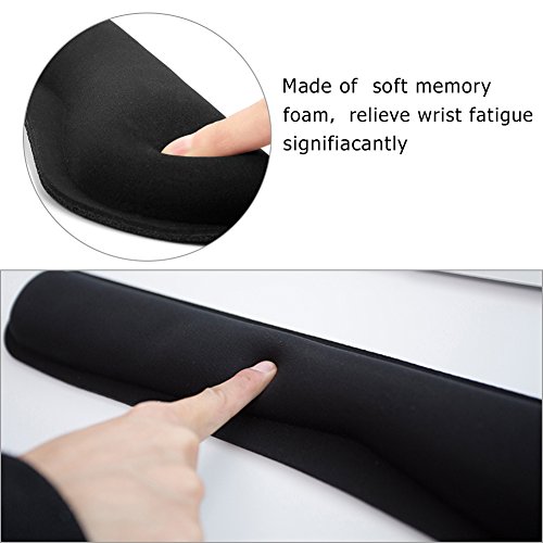 Duomishu Tastatur-Pad und Mauspad im Set Komfort-Mousepad Tastaturpad mit Handgelenkauflage für Sehnenscheidenprobleme bequeme Mausmatte aus Memory-Schaum - 6