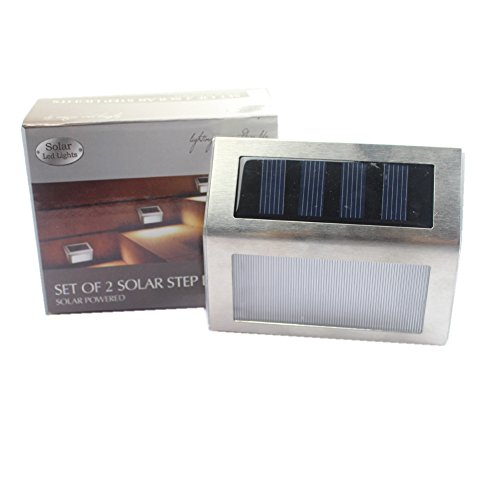 NORDSD 4 Stk 3 LED Solarleuchte Garten Edelstahl Solar Wandleuchte Solarlampe mit Auto On/Off, Wetterfest für Garten Außen Terrasse Hof - 7