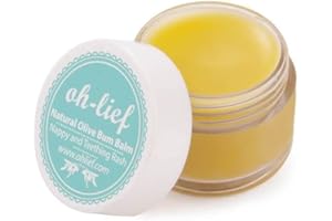 OH LIEF Oh-Lief Natural Olive Bum Balm - Baby Barrier Cream Nappy Rash Lotion, certified Natural & Organic, Cloth Nappy Safe (10ml)