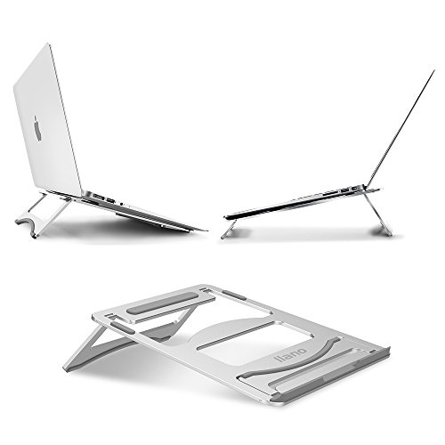 Foldable Aluminum Laptop Stand  Ergonomic Cooling Portable Notebook Mount  Adjustable Stand Holder for 10  -15  Macbook  Acer  Asus  Dell  HP  Lenovo 