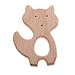 Produktbild F Fityle Holz Baby Beißring Natürliches Zahnen Greifen Spielzeug Zahnenringe für DIY Anhänger Anschlüsse Schmuck Machen Zubehör - Fuchs