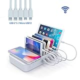 Integriertes QI kabelloses Induktives Ladegerät: bietet eine der einfachsten Möglichkeiten zum Laden Ihrer Qi-kompatiblen Geräte. Legen Sie Ihre Smartphones einfach auf das Wireless Charging Pad. Der Ladevorgang beginnt automatisch. Es ist perfekt kompatibel mit iPhone Xr, iPhone Xs, iPhone X, iPhone 8/8 Plus, Samsung Galaxy S9 + / S8 / S8 Plus / Note 8, Galaxy S7 / S7-Kante, Galaxy S6 Edge + / Note 5, Nokia Lumia 830 /. 920/1020/1520/930 usw.