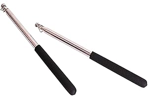 Nimiman Damen bauchtanz isis flügel sticks tragbare teleskop-edelstahl-sticks einheitsgröße schwarz