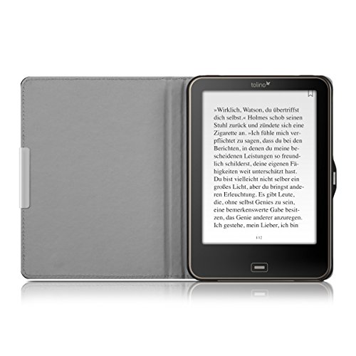 kwmobile Hülle für Tolino Vision 1 / 2 / 3 / 4 HD – Flipcover Case eReader Schutzhülle – Bookstyle Klapphülle Hellbraun - 8