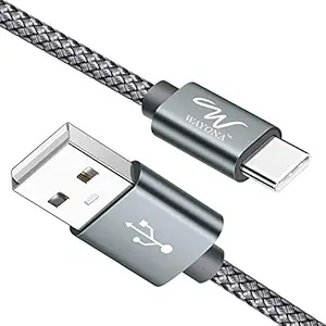 Wayona USB Type C Charger Cable Fast Charging USB C Cable/Cord Compatible for Samsung Galaxy S10e S10 S9 S8 Plus S10+, Note 10 Note 9 Note 8,S20,M31s,M40, Realme X3, LG , Pixel 2 XL (3 FT Pack of 1, Grey)