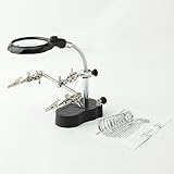 100% nuevo y de alta calidad NEEWER® Clip LED Lupa de Soldador soporte de lente de Joyería mano amiga 3.5X 12X Magnifying Jewelry Stand Lens