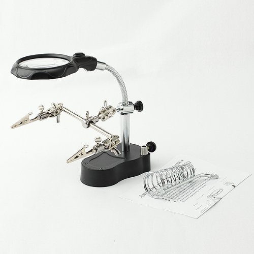 NEEWER® Clip LED Lupa de Soldador soporte de lente de Joyería mano amiga 3.5X 12X Magnifying Jewelry Stand Lens