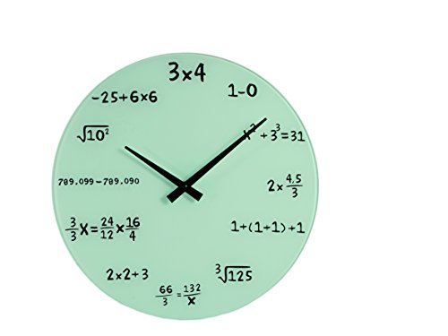 Out of the blue 79/3092 Wanduhr, glas, weiß, 35 x 1 x 35 cm