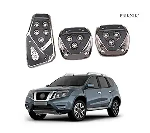 PRIKNIK Anti-Skid Car Pedals(Manual Shift) 3 Pcs Sports kit Pad Covers Set Compatible with Terrano