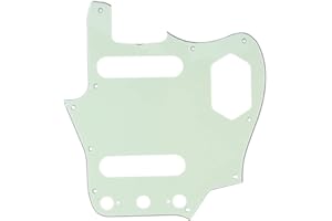 Musiclily Pro 10 Löcher 65 60s Vintage Style Pickguard Gitarren Schlagbrett für Fender American Jaguar,3 lagig Mint Green