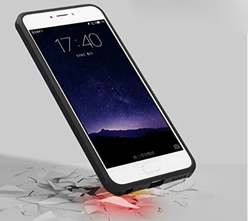 MeiZu MX6 Funda - Litastore Serie Negocios Shell a Prueba de Golpes Resistente Protector Suave Silicona Detr  s Caso Para Cubierta MeiZu MX6 - Negro