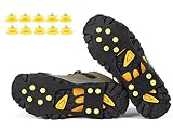 crampones botas esqui La tracción picos uso especial de acero ground-gripping tacos ofrecen una tracción excelente sobre el hielo y la nieve