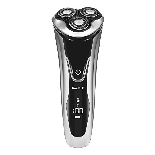 SweetLF 3D Afeitadora Eléctrica de Rápido Recargable IPX7 Impermeable Uso en Seco y Húmedo Bajo Ruido Maquina de Afeitar y Recortador de Patillas 2 en 1