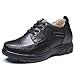Produktbild WLFHM Lässige Herrenschuhe des Herbstes Unsichtbare 8cm Lederschuhe,Black-40