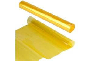 Film teinté pour phares de voiture, Kacepar Film protecteur pour phare arrière, feu antibrouillard, autocollant de changement de couleur, jaune - 30cm x 100cm