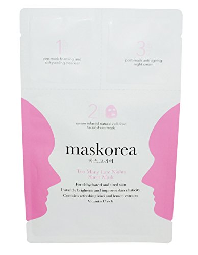 maskorea 3-step face sheet mask: TOO MANY LATE NIGHTS