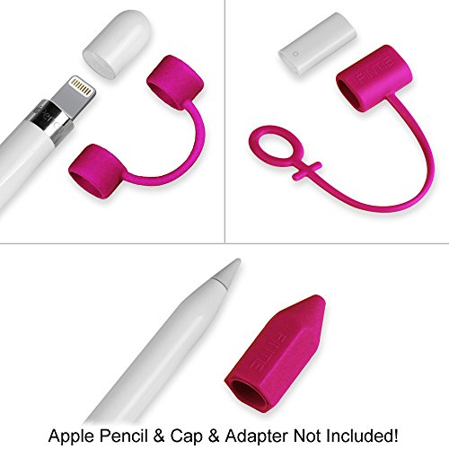 [3-Pack] Fintie Apple Pencil Stift Kappehalter/ Schreibfeder-Abdeckung/ Halterung für Lightning Kabel Adapter für den iPad Pro Pencil (Apple Pencil, Ladekabel und Adapter sind nicht im Lieferumfang enthalten), Lila - 6