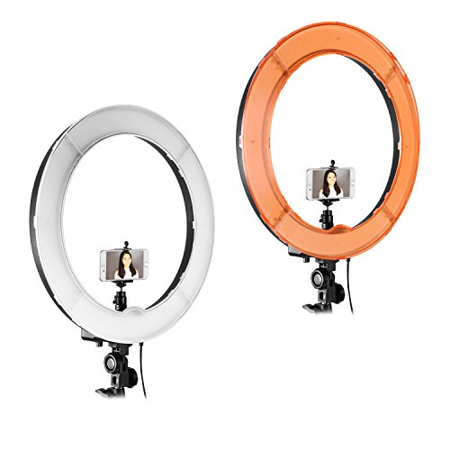 Neewer Foto/Video Luce LED Anulare 48cm Esterno, 55W 5500K Dimmerabile con Light Stand, Ricevitore Bluetooth per Smartphone, Youtube, Vine, Auto-riprese