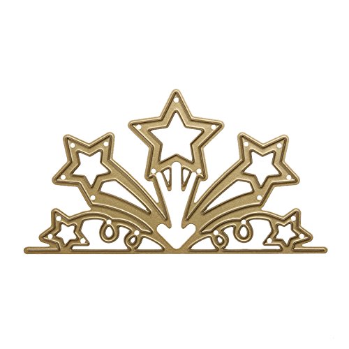 Amazingdeal365 1 PCS Golden Flower Star DIY Metall Form Stanzschablonen Schablonen Schneiden DIY Dekor Sammelalbum Karten Buchzeichen Lesezeichen als Geschenk für Freunde Geburtstag Kinder,Kindergarten Hobby Schule Handarbeit Unterricht usw. Ein tolles Geschenk! - 8