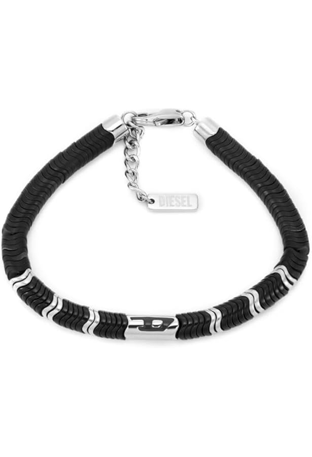 Diesel Homme, Bracelet En Perles Semi-précieuses Avec Fermoir