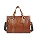 Produktbild XWH Erste Schicht Rindsleder-Handtasche, einfarbige Umhängetasche aus Leder mit 1 Schulter, Computer-Ledertasche, Aktentasche für Männer,Braun,17 Zoll