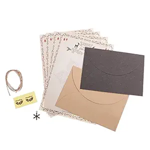 B & R Vintage Christmas Season's Letter Paper Envelope Sets Greeting Cards DIY #1